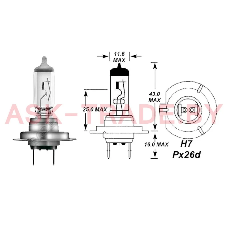 202136 12V 55W автолампа H7 BOSCH
