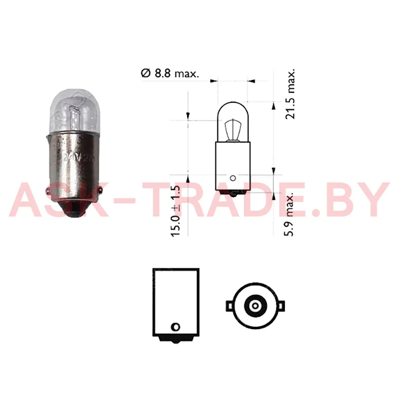202273 24V 4W автолампа T4W