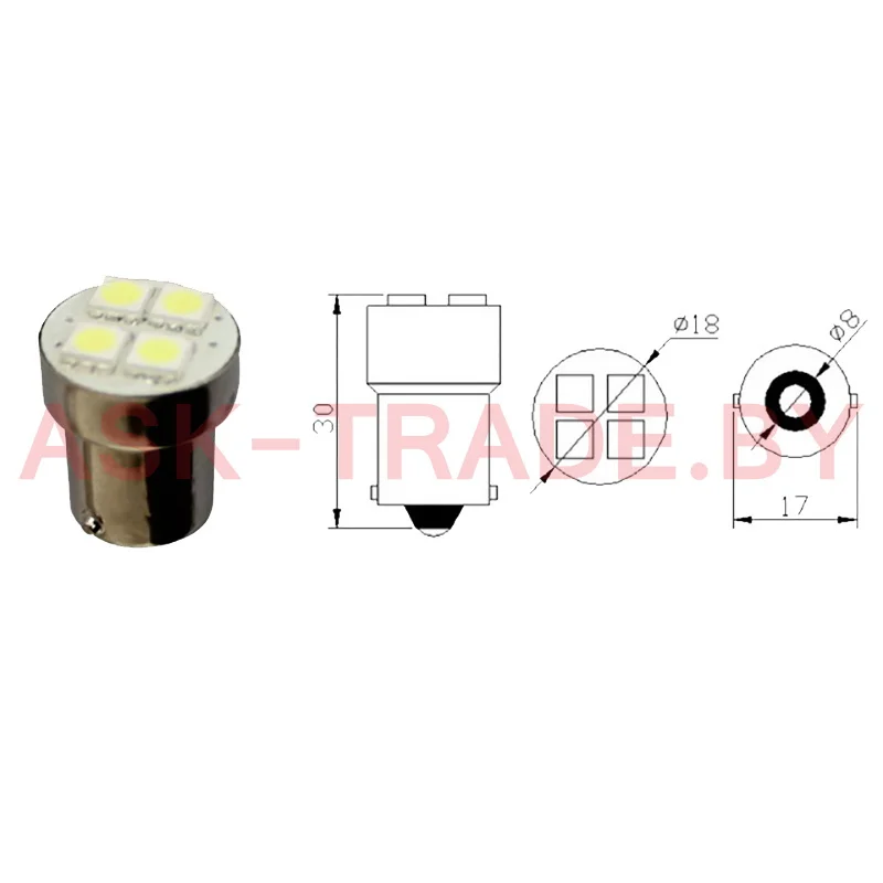 210193 24V LED АВТОЛАМПА R5W/10W