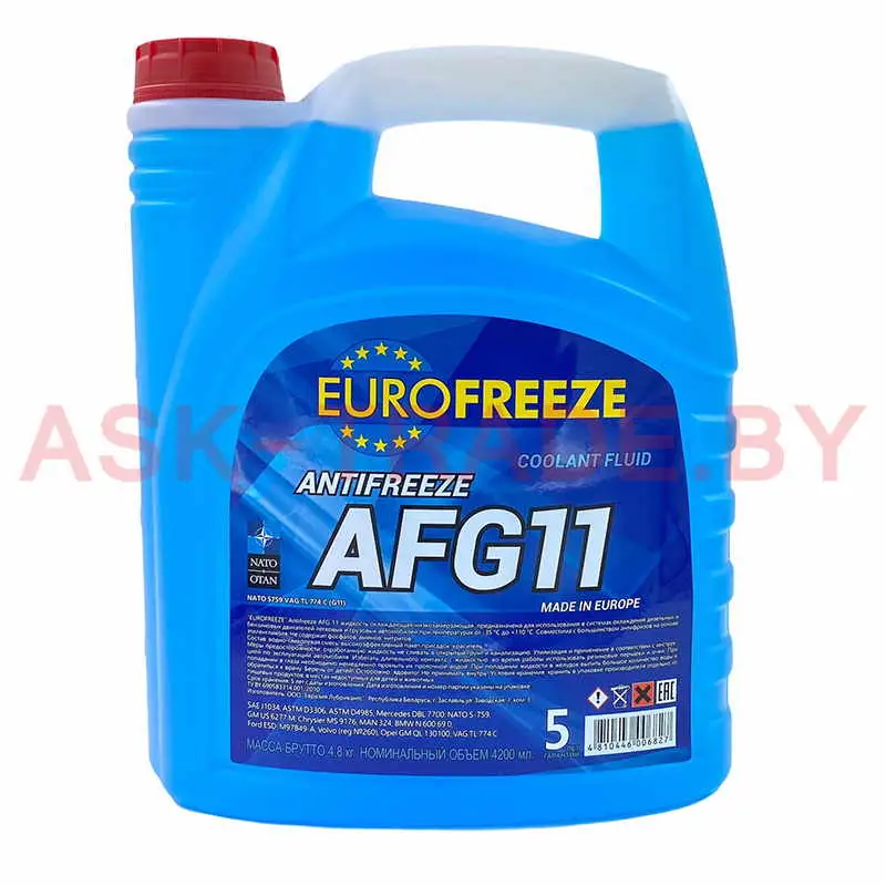 Антифриз синий AFG11  4,8кг EUROFREEZE РБ   QR
