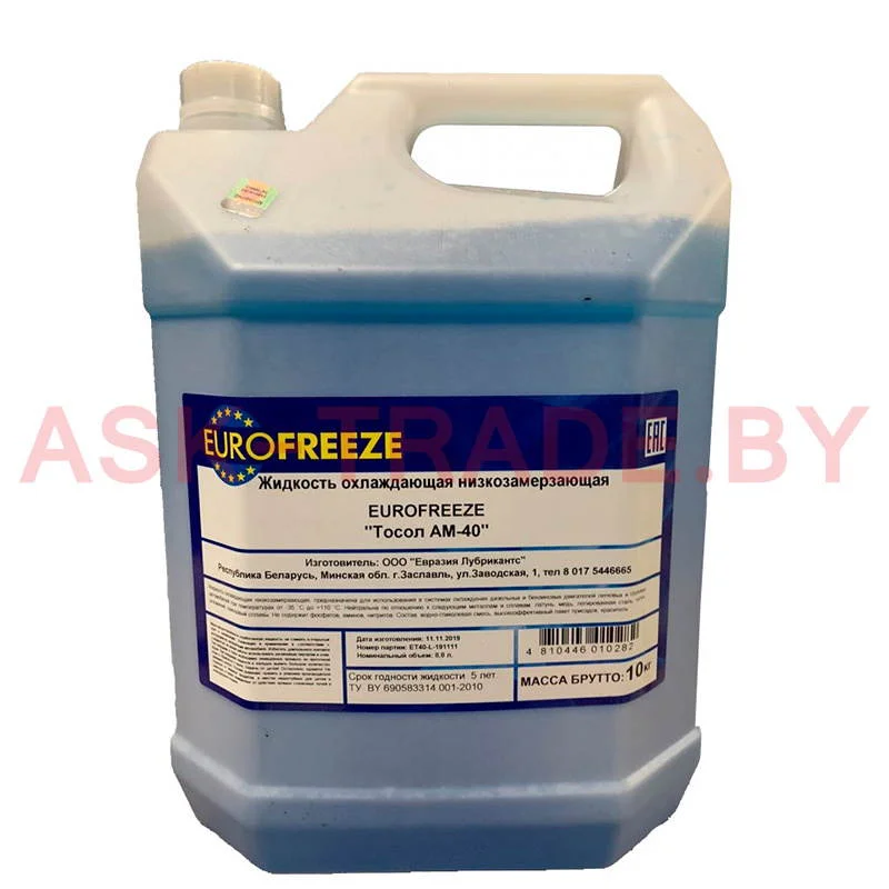 Тосол АМ40  9,8 кг  EUROFREEZE РБ   QR