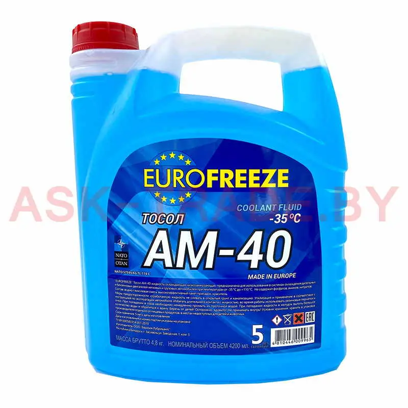 Тосол АМ40  4.8 кг  EUROFREEZE РБ   QR
