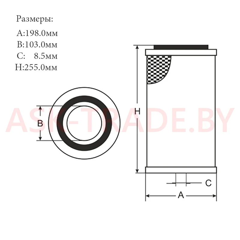 Фильтр воздушный SB 3090 "SCT"