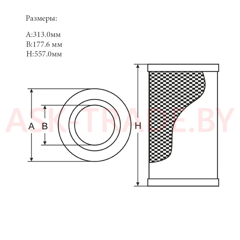 Фильтр воздушный SB 3121 "SCT" (Stellox)