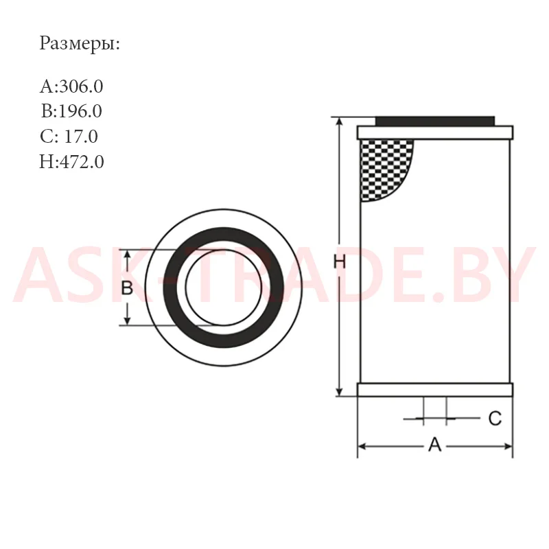 Фильтр воздушный SB 922 "SCT"
