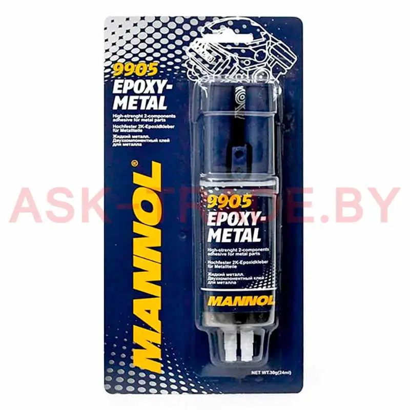 Клей двухкомпонентный для металла Mannol Epoxi-Metall 30г. 9905