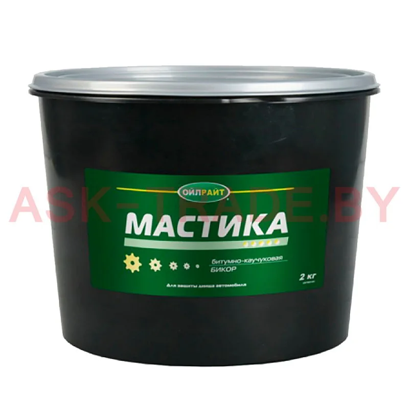Мастика OILRIGHT Бикор (битумно-каучуковая) 2кг ведро