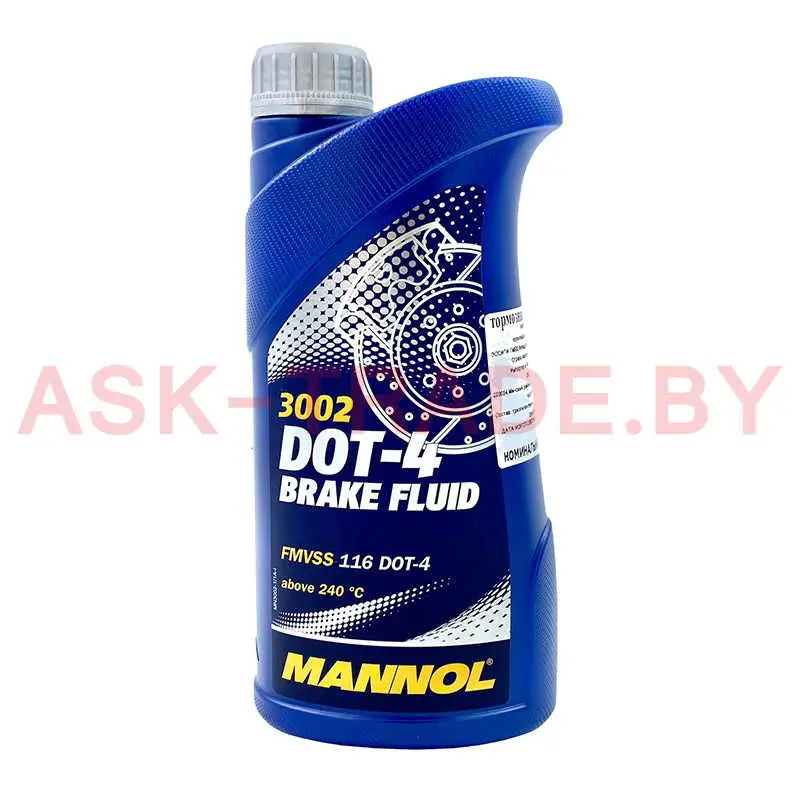 Тормозная жидкость DOT-4 910 гр. MANNOL