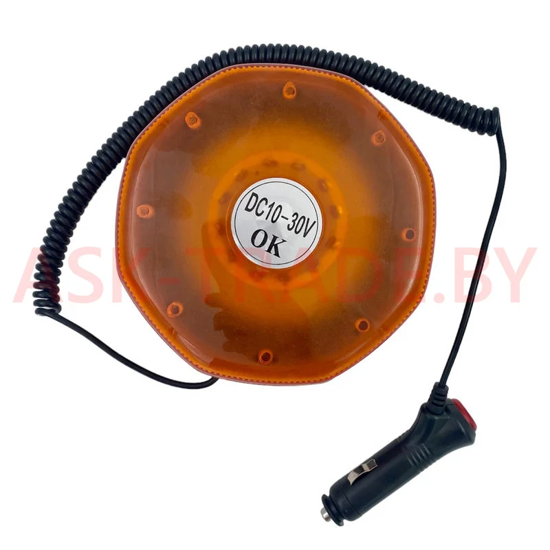 Маяк проблесковый 10-30 V Стробоскоп, h=80мм,d-165мм, на магн, в прик. LED