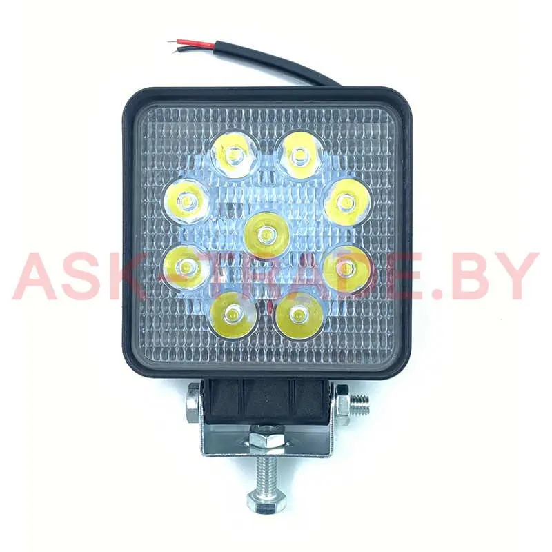 Фара рабочего света KW-220S 10х10 см квадрат 27W LED