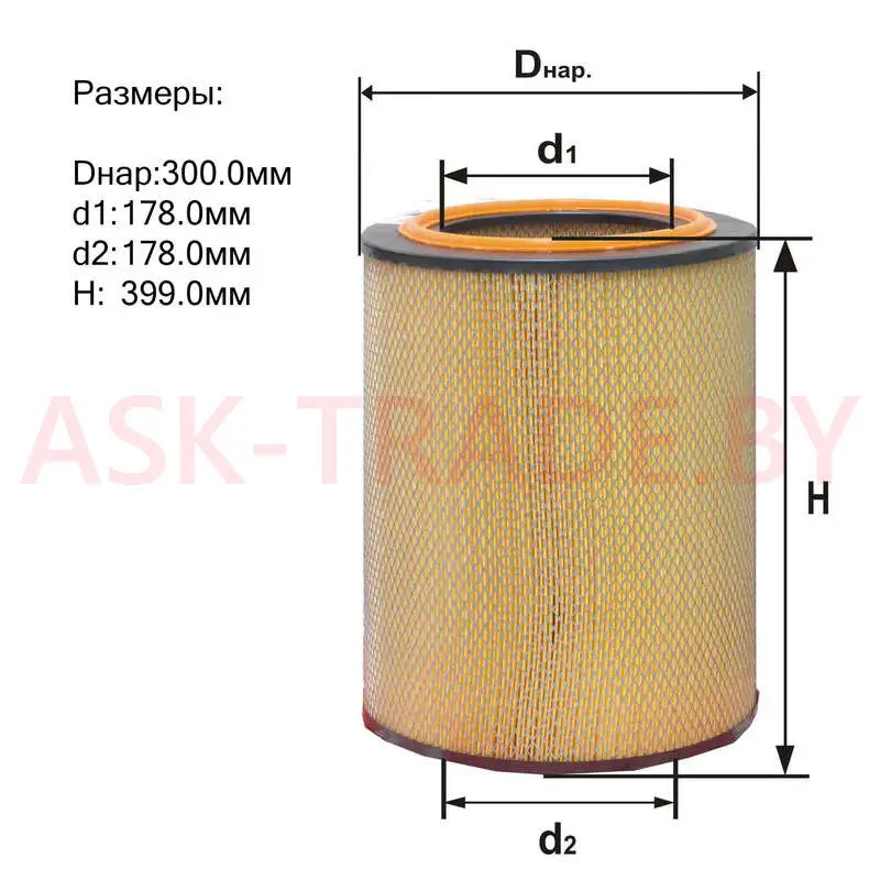 Фильтр воздушный В 4301М (DIFA)